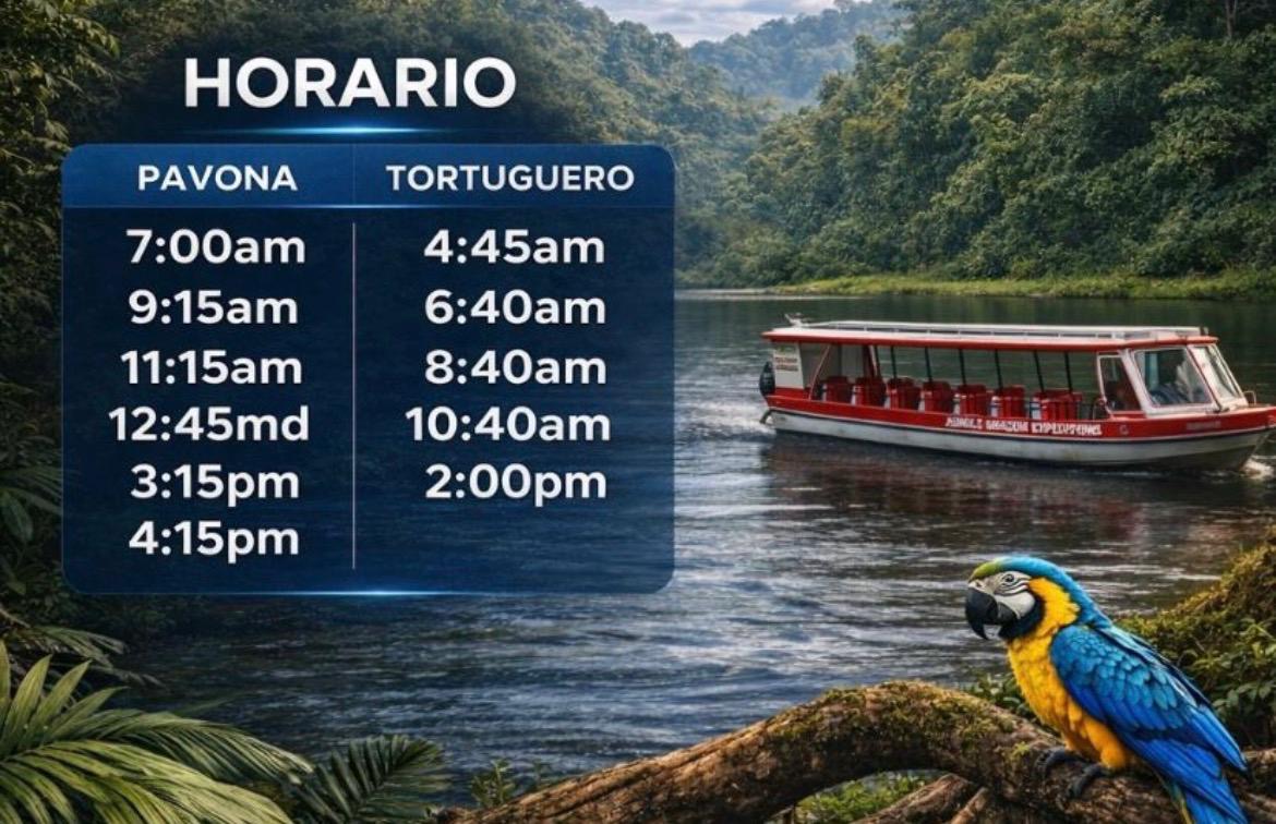 Transporte Tortuguero ↔ Pavona